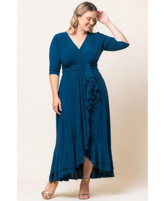 Plus Size Veronica Ruffled Evening Gown