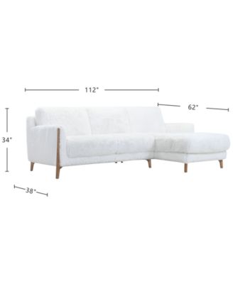 Briannie 2-Pc. Fabric Chaise Sectional, Exclusively at Macy's