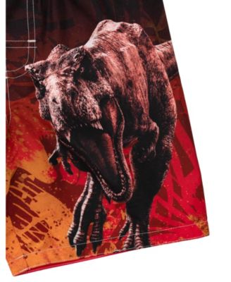 Boys Jurassic World Park Blue (Dinosaur) UPF 50+ Swim Trunks Bathing Suit