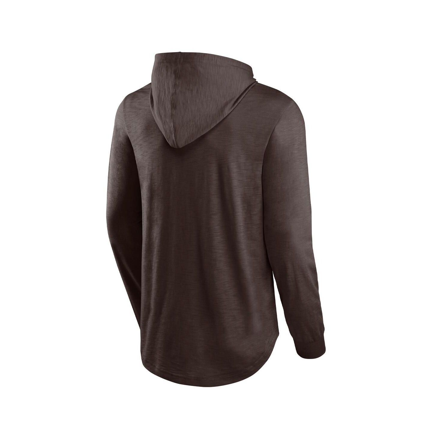 Мужская футболка Fanatics Brown Cleveland Browns Front Runner Long Sleeve Hooded — фото 6