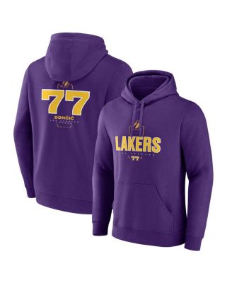 Fanatics - Men's Luka Doncic Purple Los Angeles Lakers Statement Behind The Back Name Number Pullover Hoodie