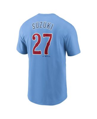 Men's Seiya Suzuki Baby Blue Chicago Cubs Fuse Name Number T-Shirt