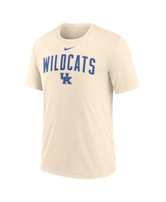 Men's Cream Kentucky Wildcats Natural Arch Logo Tri-Blend T-Shirt