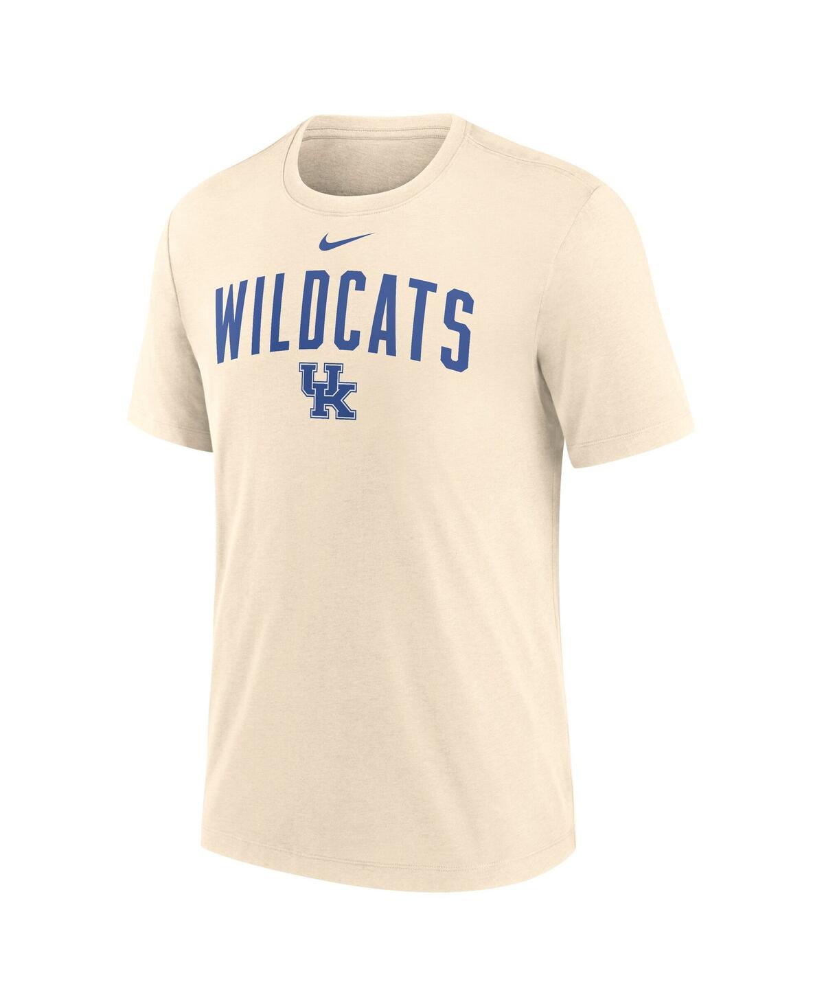 Nike Men's Cream Kentucky Wildcats Natural Arch Logo Tri-blend T-shirt In Cream