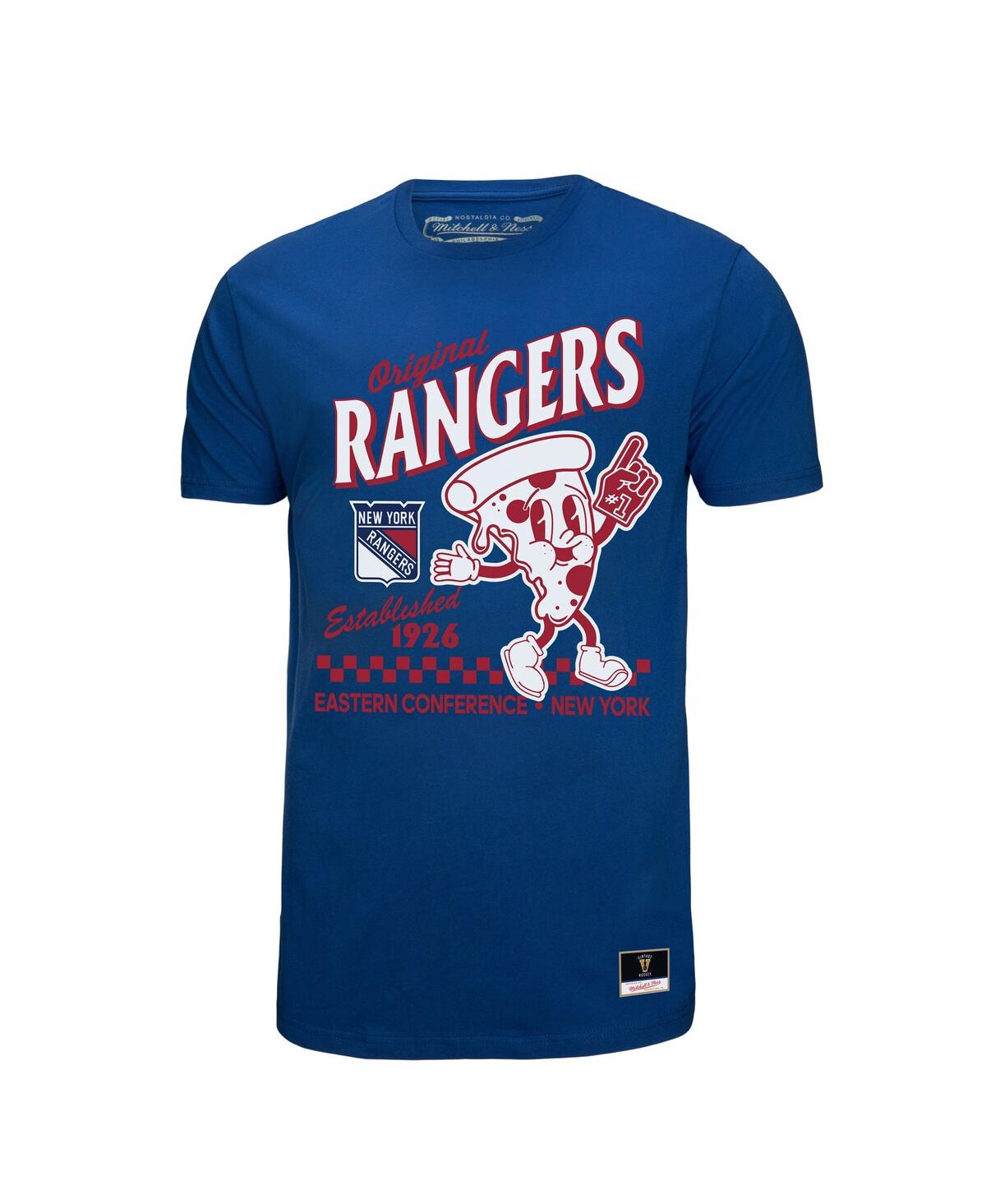 Mitchell & Ness Men's Blue New York Rangers Local Food T-shirt In Blue