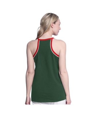 Women's Green Minnesota Wild Curveball Racerback Tank Top