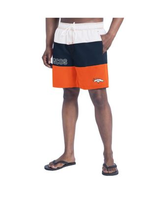 G-III Sports by Carl Banks - Men's Orange/Navy Denver Broncos Sunrise Volley Swim Shorts