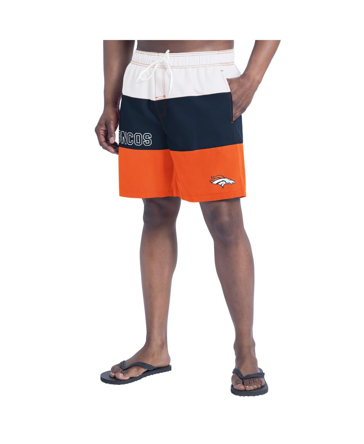 Men's Orange/Navy Denver Broncos Sunrise Volley Swim Shorts - Orange, Navy