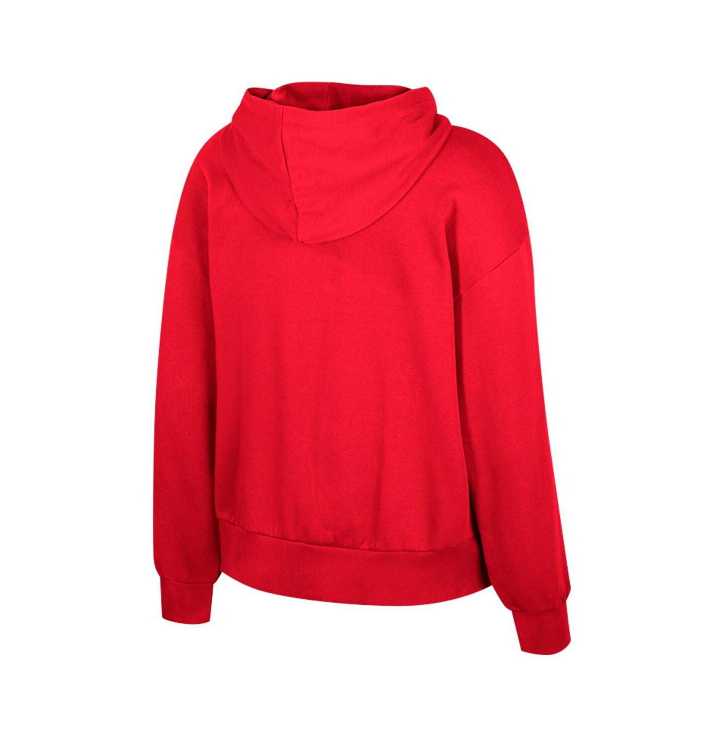 Женское худи Colosseum Scarlet Nebraska Huskers Reflection Rhinestone Drawcord Pullover — фото 2