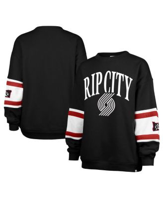 '47 Brand - 47  Brand Women's Black Portland Trail Blazers 2024/25 City Edition Steadfast Paneled Pullover Sweatshirt