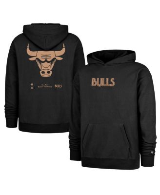 '47 Brand - Men's Black Chicago Bulls 2024/25 City Edition Double Crossover Foundation Pullover Hoodie