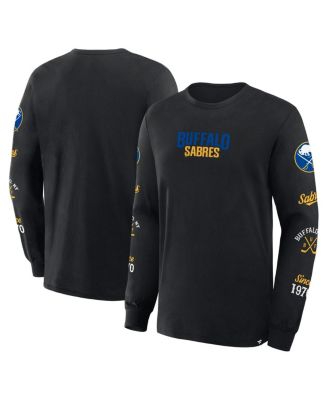Fanatics - Men's Black Buffalo Sabres Boxed In Legacy Long Sleeve T-Shirt