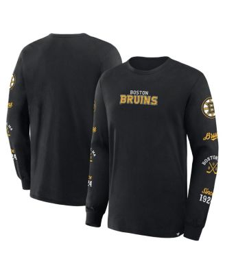 Fanatics - Men's Black Boston Bruins Boxed In Legacy Long Sleeve T-Shirt