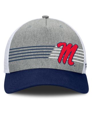 Men's Heather Gray/Navy Ole Miss Rebels Profile Trucker Adjustable Hat