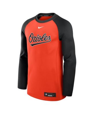 Men's Orange/Black Baltimore Orioles Authentic Collection Game Time Raglan Performance Long Sleeve T-Shirt