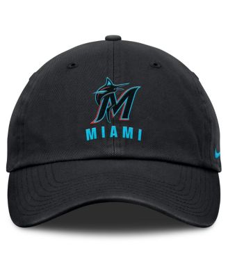 Women's Black Miami Marlins Club Adjustable Hat