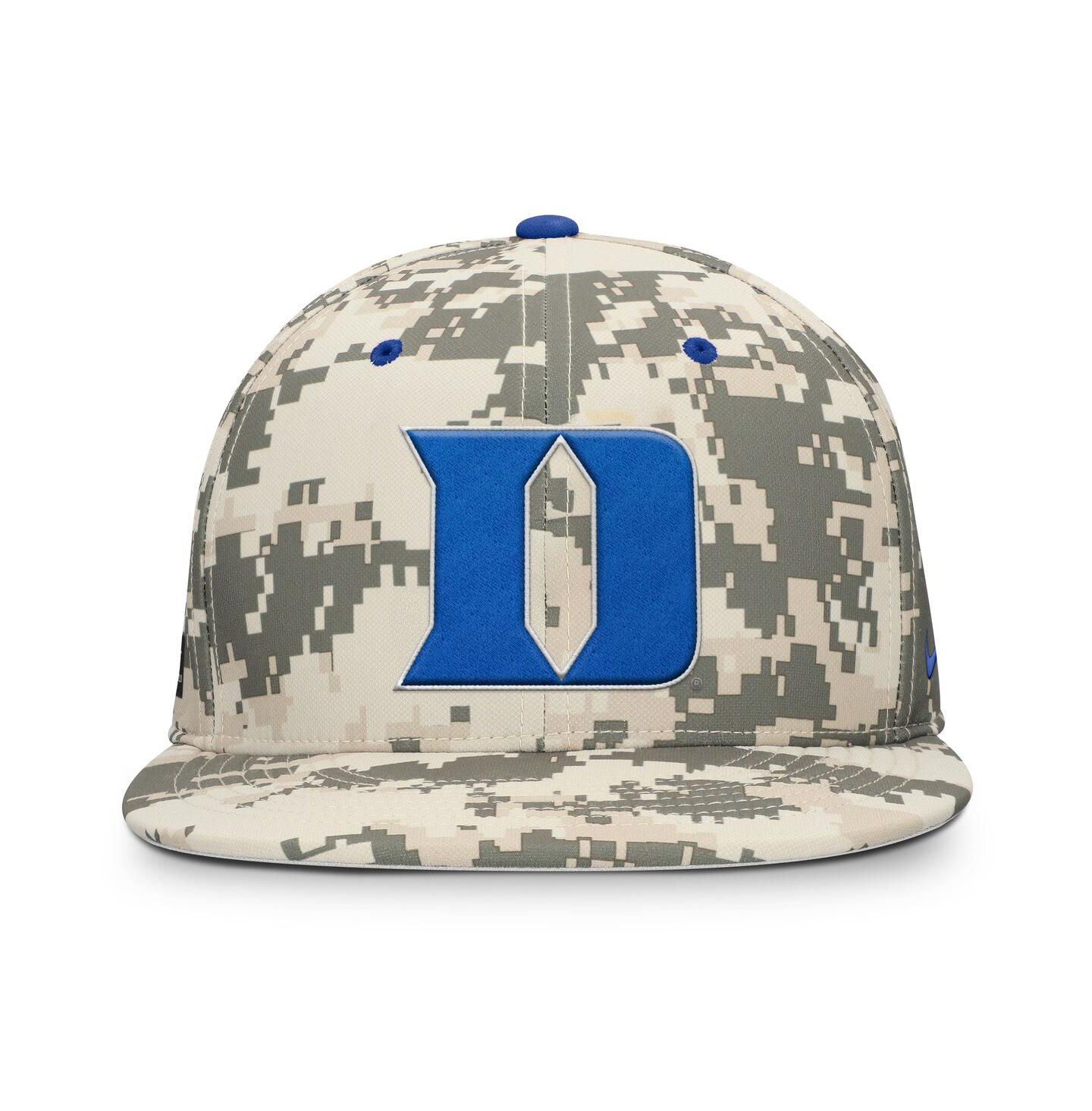Мужская кепка Nike Digital Camo Duke Blue Devils 2025 Dugout True Performance Fitted Hat — фото 5