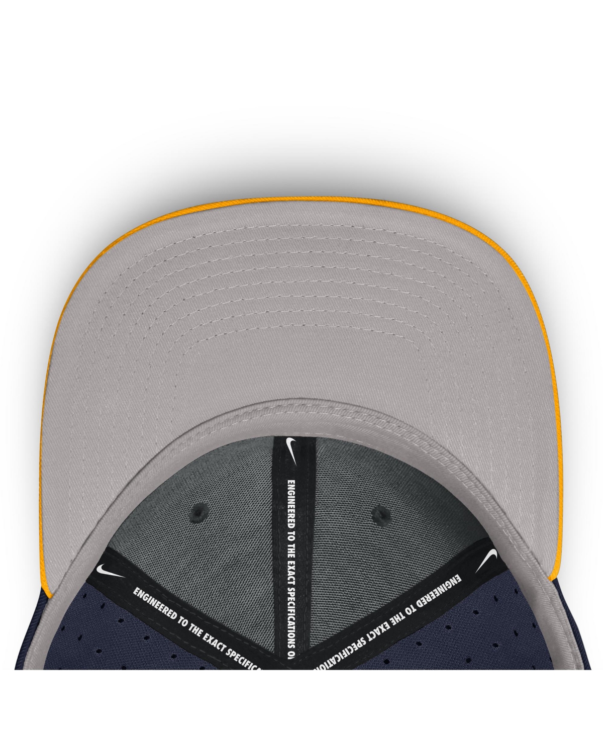 Nike Men's Navy West Virginia Mountaineers On-field Dugout True Performance Fitted Hat In Navy