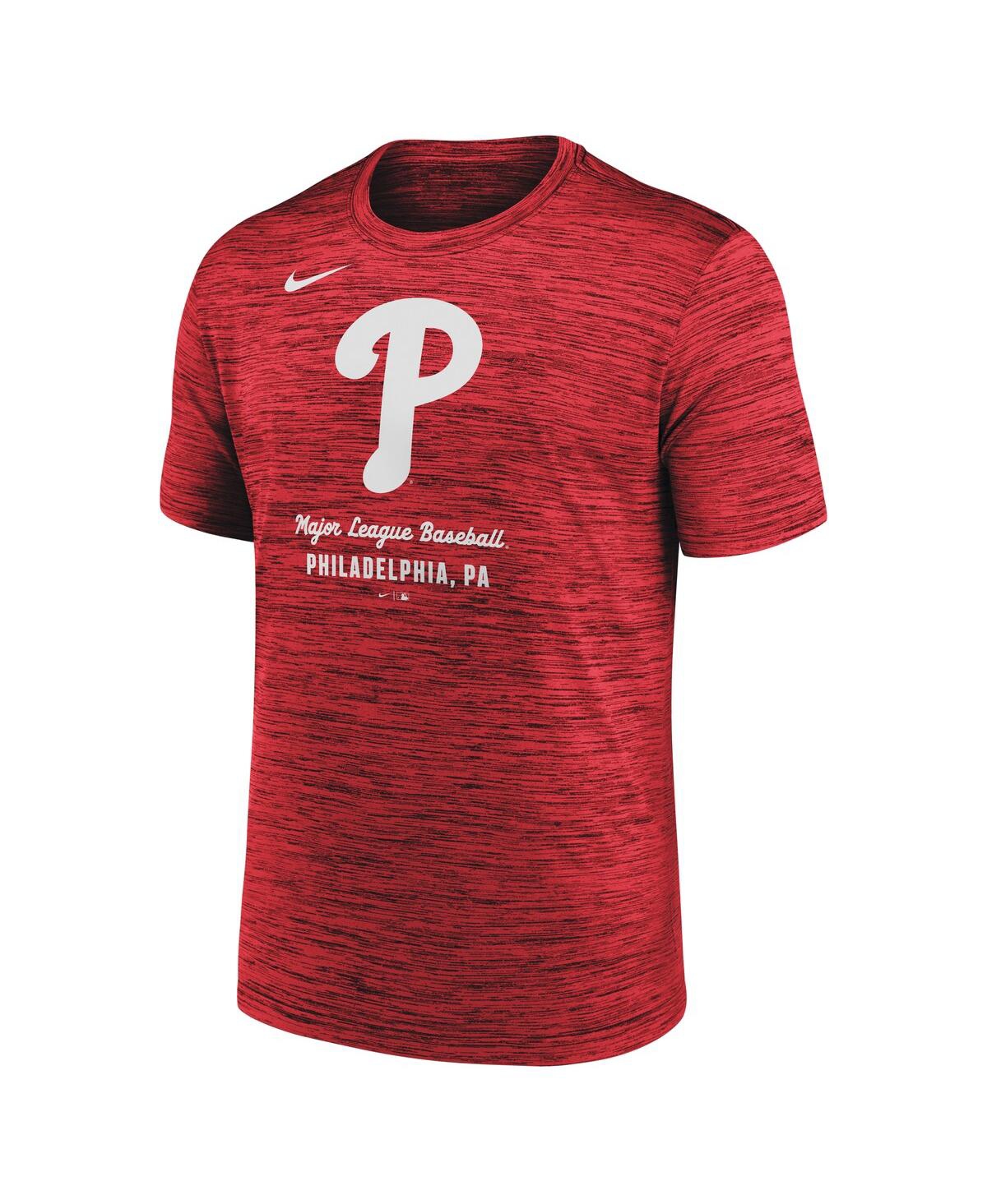 Nike Men's Red Philadelphia Phillies Velocity Performance T-shirt In Red