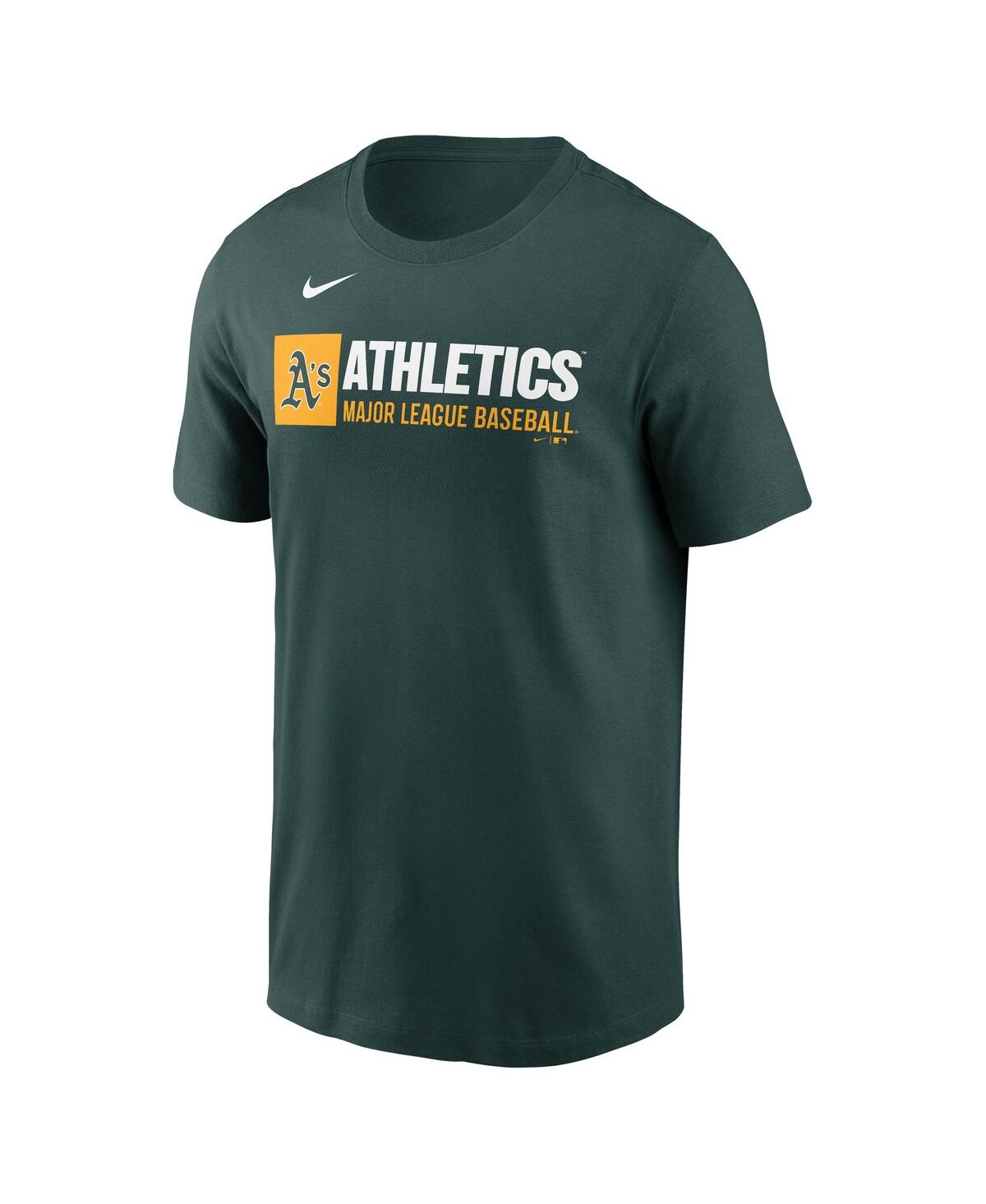 Nike Men's Green Athletics Team Block T-shirt In Green