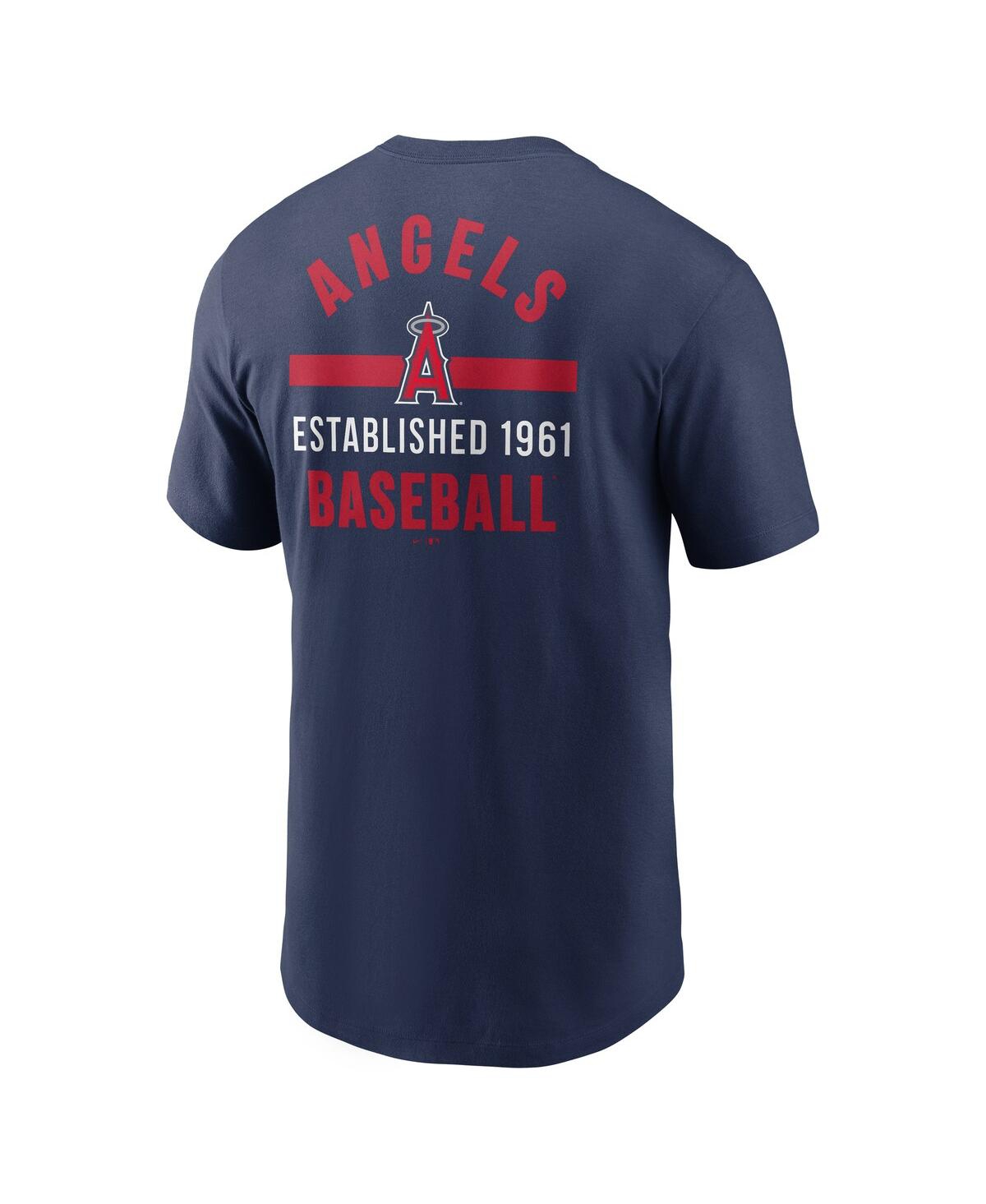 Nike Men's Navy Los Angeles Angels 2-hit T-shirt In Navy