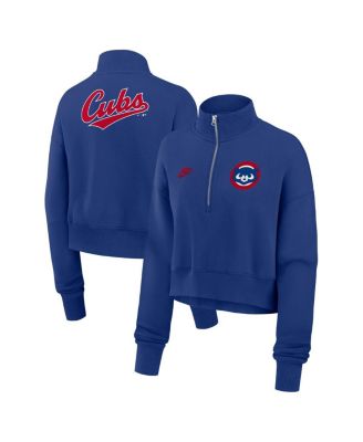 Nike - Women's Royal Chicago Cubs Cooperstown Collection Phoenix Fleece Half-Zip Sweatshirt