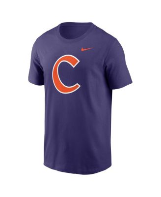 Men's Purple Clemson Tigers Baseball Logo T-Shirt