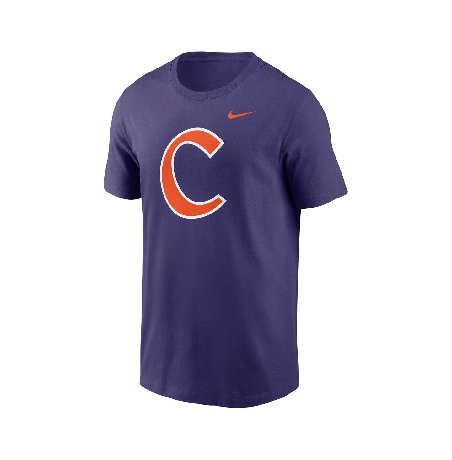 Мужская футболка Nike Purple Clemson Tigers Baseball Logo — фото 3