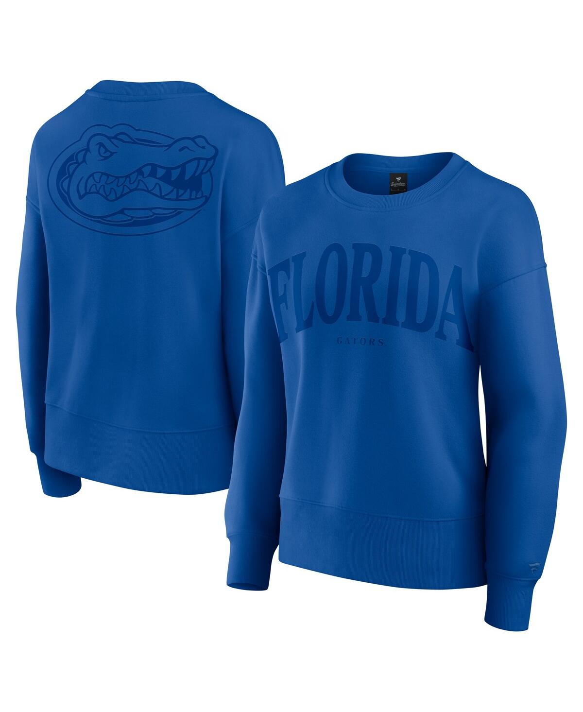 Fanatics Women's Royal Florida Gators Supersoft Flow Fleece Pullover Sweatshirt In Royal