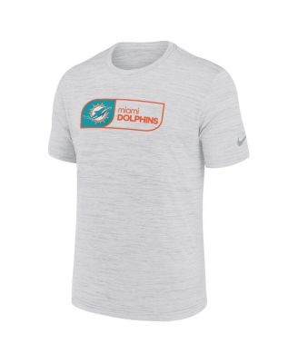 Men's White Miami Dolphins Big Tall Velocity Jock Tag Performance T-Shirt