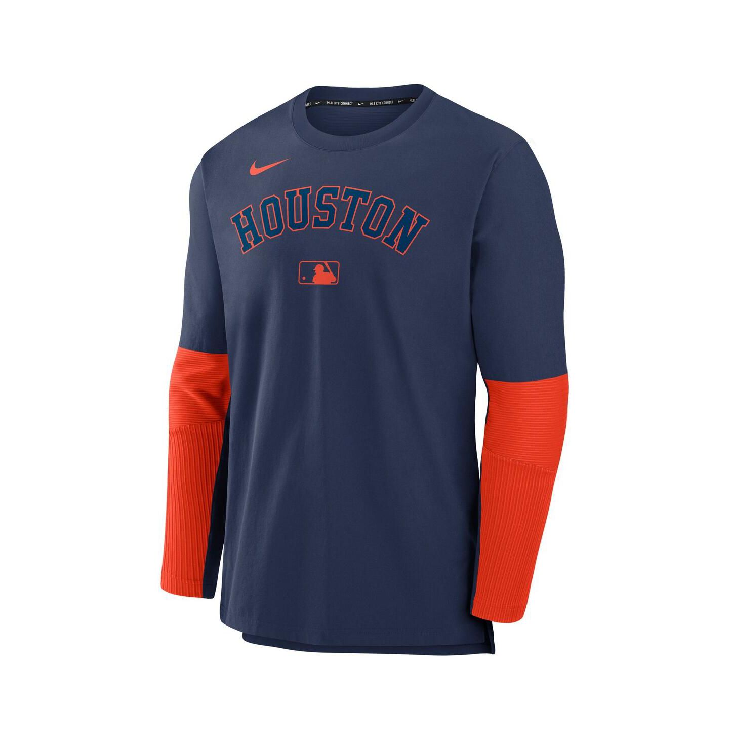 Мужской топ Nike Navy/Orange Houston Astros Authentic Collection Player Lightweight Performance Long Sleeve — фото 3