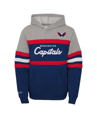 Big Boys and Girls&nbsp;Navy Washington Capitals Head Coach Pullover Hoodie