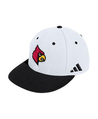adidas - Men's White Louisville Cardinals On-Field Fitted Baseball Hat