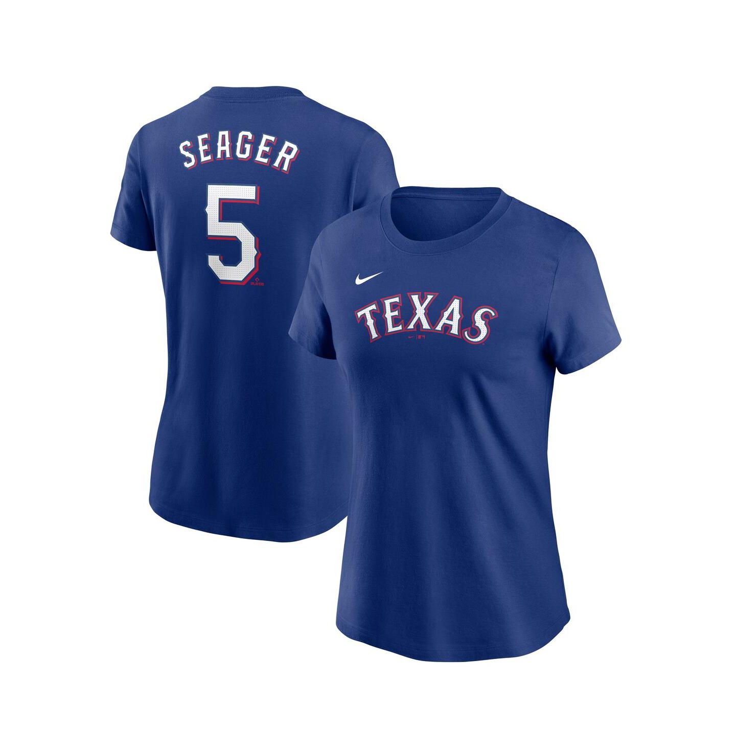 Женская футболка Nike Corey Seager Royal Texas Rangers Fuse Name & Number — фото 1