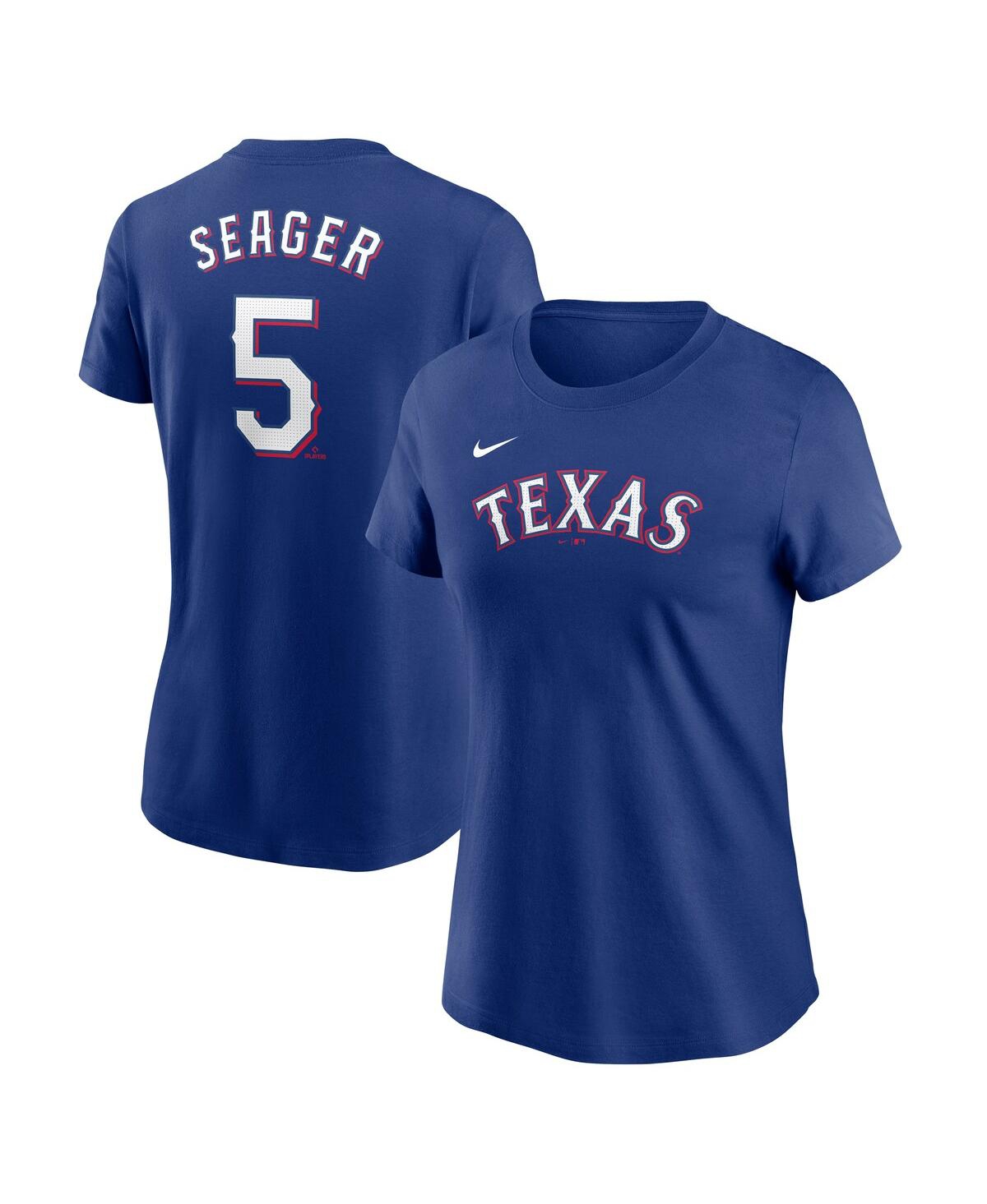 Nike Women's Corey Seager Royal Texas Rangers Fuse Name Number T-shirt In Royal