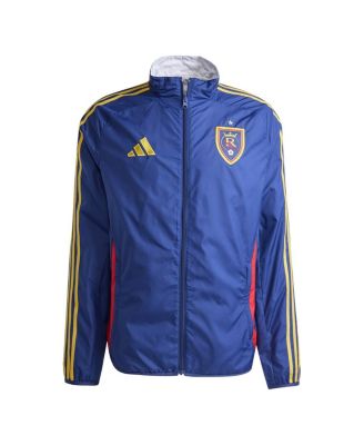 adidas - Men's Blue/White Real Salt Lake 2025 Anthem Reversible Full-Zip Jacket