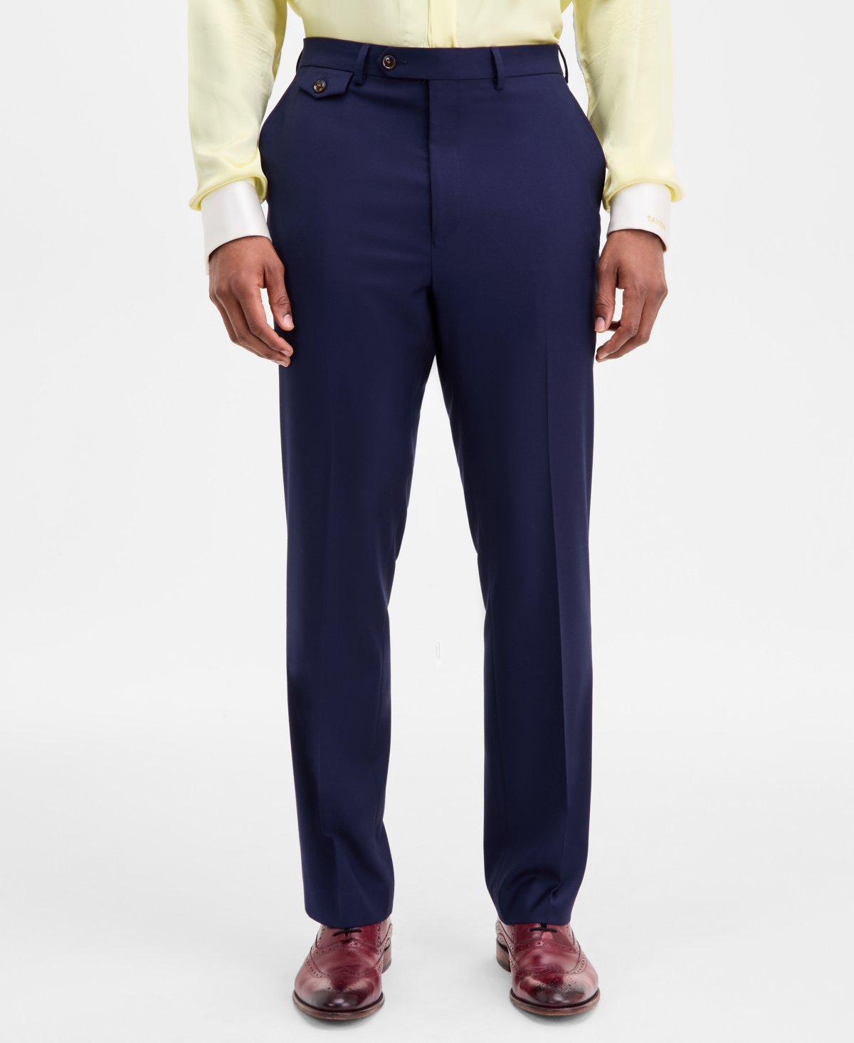 Tayion Collection Men's Classic-fit Solid Suit Separate Pants In Blue