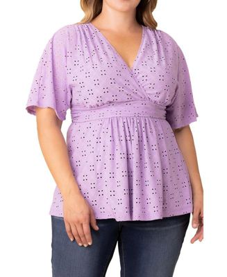 Plus Size Sunny Day Eyelet Top