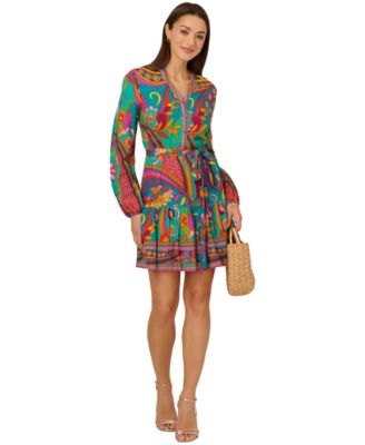 by Adrianna Papell Women's Printed Shirtdress