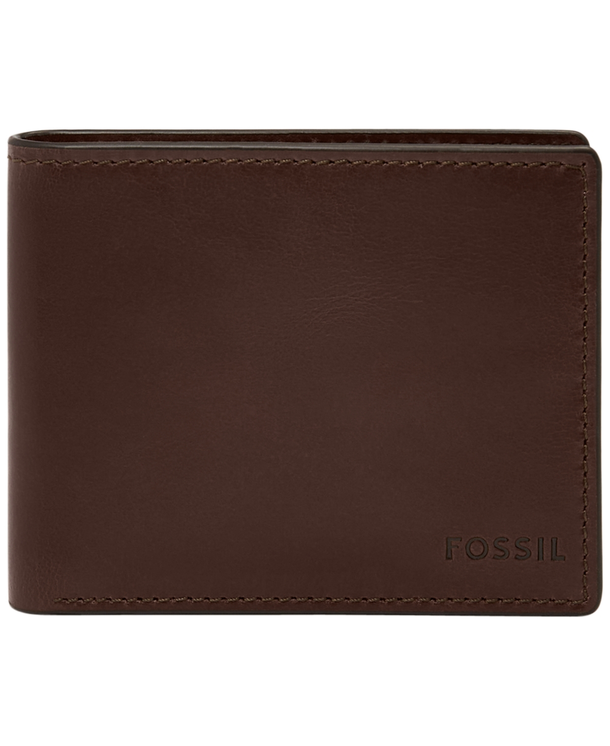 Fossil Men's Derrick Rfid Bifold Wallet In Dark Brown