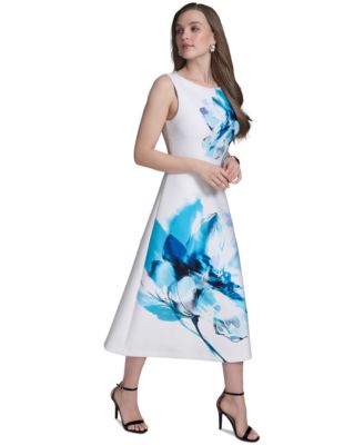 Women's Floral-Print Fit & Flare Dress