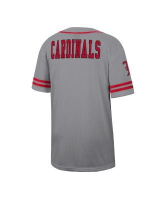 Men's Gray Louisville Cardinals Free Spirited Baseball Jersey