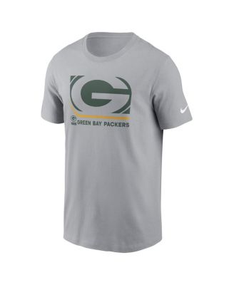 Men's Gray Green Bay Packers Lockup Essential T-Shirt