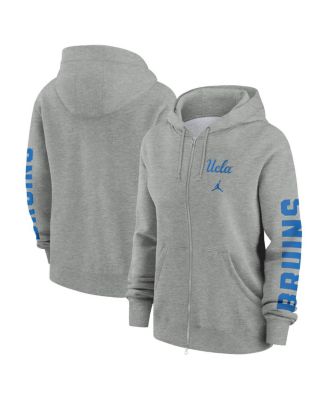 Nike - Women's Heather Gray UCLA Bruins Phoenix Full-Zip Hoodie