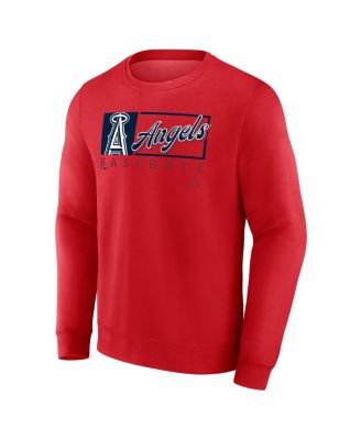 Men's Red Los Angeles Angels Focus Fleece Pullover Sweatshirt