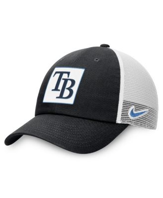 Nike - Men's Black Tampa Bay Rays Rise Adjustable Trucker Hat