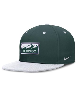 Nike - Men's Green/White Colorado Rockies City Connect Patch Performance Fitted Hat