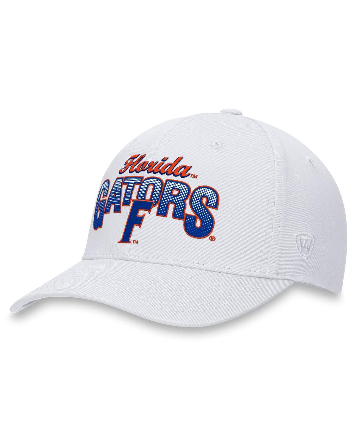 Top Of The World Men's White Florida Gators Fundamentals Game Adjustable Hat In White