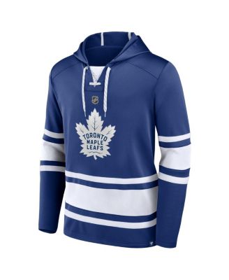 Men's Mitch Marner Blue Toronto Maple Leaf's Name Number Lace-Up Pullover Hoodie