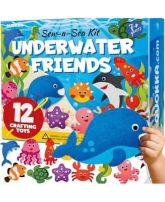 Kids Crafts Ages 4-8 DIY Beginner Needle and Thread Kit - 12 Sewing Kit Basic